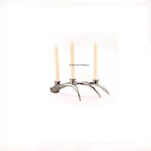 Meilleure qualité verre transparent transparent avec fleurs en métal plaqué or Designer bougeoir fournitures pour mariage et fêtes - Product Image 4