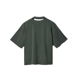 เสื้อยืดผ้าฝ้าย100% ลายกราฟฟิกซักกรดสำหรับผู้ชายเสื้อผ้าแนวสตรีทผ้าครอปขนาดสต็อก - Product Image 4