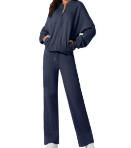 Vente en gros de survêtements pour femmes meilleure qualité vêtements de jogging d'entraînement de grande taille survêtement produit meilleur design respirant teint en plaine - Product Image 5