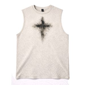 Camiseta sin mangas unisex de algodón, informal, transpirable, de tela suave, para uso diario en verano, gimnasio, entrenamiento, fitness, top de moda. - Product Image 1