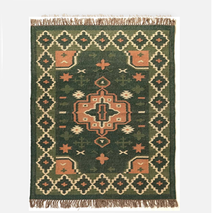 Alfombra de Yute natural con diseño lineal blanco abstracto para sala de estar, dormitorio, pasillo, habitación de invitados, hotel, oficina, venta al por mayor - Product Image 4