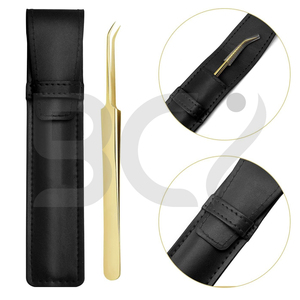 45 Degree Plasma Gold Color Best Durable Product Extension Tweezers Good Selling Stainless Steel Expert Lash Extension Tweezers - Product Image 5