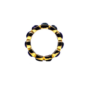 Party Wear Bijoux en argent sterling 925 plaqué or Pierre précieuse spinelle noire Les femmes portent une bague classique - Product Image 3