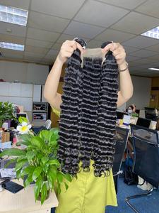 Extensión de cabello Remy vietnamita virgen Super doble dibujado profundo ondulado estilo tejido cabello humano crudo - Product Image 2