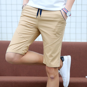 Pantalones cortos de moda ajustados de verano para hombre con diseño de logotipo personalizado OEM, algodón reconfortante, patrón recto informal, ligero medio - Product Image 6