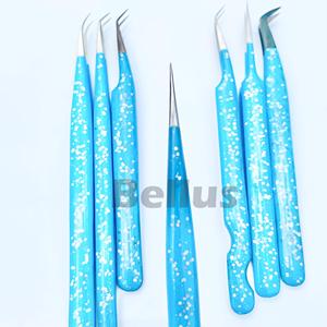 Imprimir logotipo 45 75 90 grados Nano agarre punta de fibra pinzas para pestañas-etiqueta privada personalizada extensión de pestañas herramientas profesionales - Product Image 4