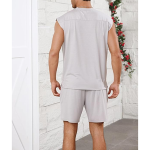 Chándal de verano elástico de cuatro vías para hombre: máxima movilidad, tecnología de secado rápido y bolsillos seguros con cremallera - Product Image 5