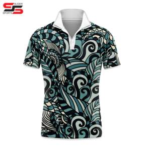 Polo de golf personnalisé avec logo OEM imprimé par sublimation, polo personnalisé pour impression par sublimation intégrale, polo pour homme - Product Image 3