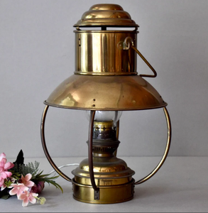 Lámpara Eléctrica Náutica Vintage de Cobre para Decoración del Hogar, Lámpara Decorativa Náutica Hecha a Mano con Base de Alta Calidad, Artículo de Regalo - Product Image 1