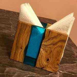 Anneaux de serviette en bois de résine verte Tablewar, supports les plus vendus, anneaux de serviette en bois faits à la main, supports de serviette de table pour le dîner - Product Image 5