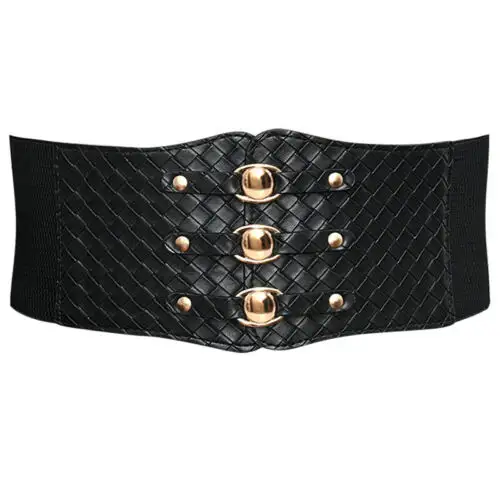 PU Leather Elastic Wide Corset fashion Belts Women stylish Waist Plus Size Belt Dress Waistband