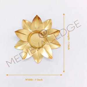 Elegante pétalo de flor de hierro Diya, lámpara de aceite tradicional de la mejor calidad para decoración del hogar, empresa manufacturada más grande para especial - Product Image 5