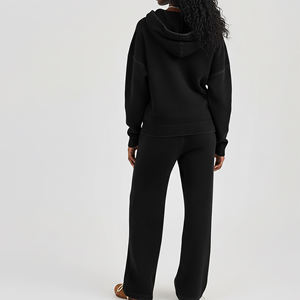 Conjunto deportivo elástico de yoga y fitness, chaqueta con protección solar, conjunto de gimnasio para mujer, ropa deportiva informal, transpirable, con capucha y cremallera. - Product Image 2
