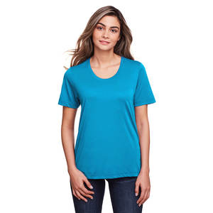 Camisetas de verano para mujer, camisetas de manga corta con cuello redondo holgadas de corte Regular, decoración de botones con patrón estampado de Spandex ecológico - Product Image 4