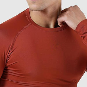 Camiseta de compresión para hombre con mangas largas, ropa deportiva Quick Rush Guard para correr, gimnasio y entrenamiento, ropa de entrenamiento de tela de punto - Product Image 4
