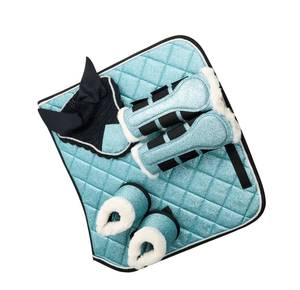 Horse Riding Equipment Set with Quilted Saddle Pad <b>Sparkly</b> Boots and Ear Net by TARIQ MFG CO - Product Image 2