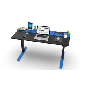 Escritorio para Juegos SMARTDESK, Altura Ajustable, Superficie de Carbono Azul Negro y MDF, para Sala de Estar o Sala de Juegos - Product Image 1