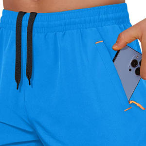 Pantalones cortos de gimnasio con logotipo personalizado para hombre, cintura elástica, color sólido, entrenamiento deportivo, ropa de primavera, cómodos pantalones cortos informales para correr - Product Image 2