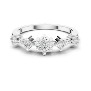 Bague en diamant de laboratoire de 0,52 carat, clarté VVS-VS EF, or 18 carats, 14 carats, 10 carats et argent 925, options moissanite et diamant - Product Image 2