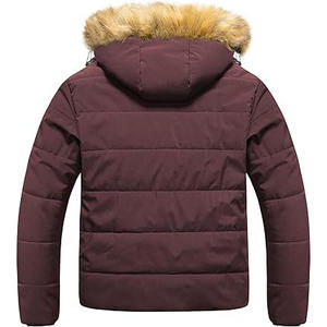 Veste matelassée d'hiver personnalisée OEM pour hommes, imperméable à capuche chaude et respirante pour le sport - Product Image 6