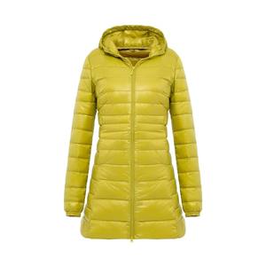 Femmes hiver chaud mi-long mince à capuche fermeture éclair Parkas à manches longues rembourré bouffée veste couleur unie fait peau de mouton coton - Product Image 6