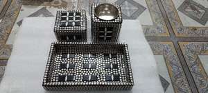 Precio al por mayor de fábrica, juego de quemadores Bakhoor de metal y madera, último diseño, quemador de incienso de forma personalizada de Address Crafts India - Product Image 2