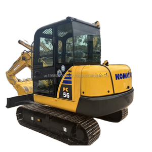 Komatsu-Miniexcavadora de orugas hidráulica usada, motor de 5,3 toneladas, marca original japonesa PC56, para uso doméstico - Product Image 1
