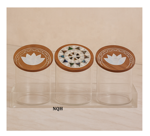 Caja de Almacenamiento de Lujo de Madera de Acacia y Acrílico con Tapa Transparente – Organizador Artesanal Premium para Frutos Secos, Dulces y Empaque de Regalos - Product Image 5