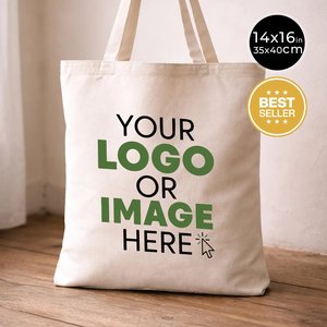 Customizable 220 Gsm Cotton Tote <b>Bags</b> with Leopard Pattern <b>Long</b> Handle Eco-Friendly & Reusable for Screen Printing - Product Image 1