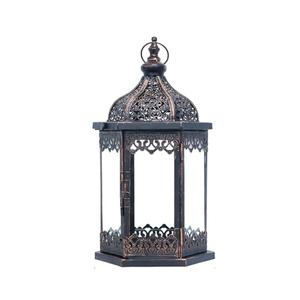 Candelero decorativo de Metal negro único, decoración ecológica para el hogar para Navidad, otros eventos, farol colgante para Interior - Product Image 1