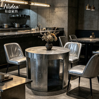 Ensemble de tables basses et d'appoint industrielles en aluminium style aviateur, tables d'appoint en métal riveté, meubles de salon faits à la main et durables