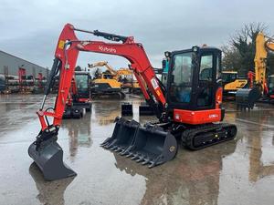 Mejor Suministro para Excavadora de Orugas Kubota U36-4 Roja, Capacidad de Cucharón de 0.03m³, Radio de Giro Corto, Componente Central del Motor - Product Image 1