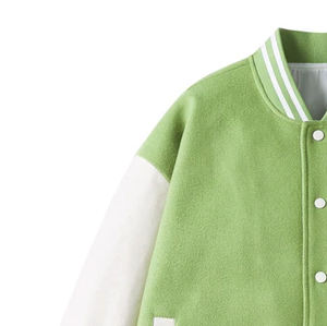 Veste de sport pour homme à col montant, personnalisée en gros, OEM ODM, polyester/coton, coupe-vent, séchage rapide, broderie - Product Image 2