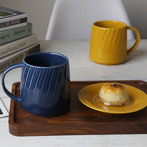 Tasse à café en céramique gaufrée vibrante avec design européen pour les boissons quotidiennes - Product Image 5