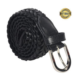 Meilleures ventes 100% ceintures tressées en cuir véritable confortables réglables Logo personnalisé et taille ceintures en cuir de haute qualité - Product Image 2