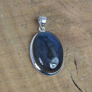 Pendentif en argent sterling 925 de créateur fait main Labradorite flash bleue avec pendentifs et breloques de style vintage pour femmes - Product Image 3