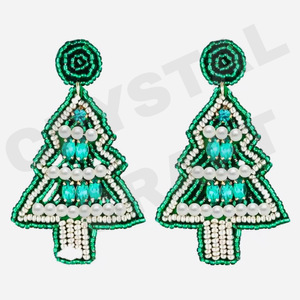 Pendientes colgantes rojos de Navidad recién llegados cuentas hechas a mano transfronterizas oro de moda creativo para fiestas estilo cristiano - Product Image 6