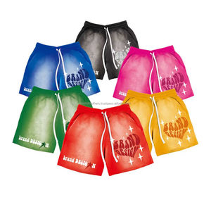 Short de gym unisexe coupe confortable et décontracté avec logo personnalisé motif solide de style athlétique moderne-Vente en gros pour hommes - Product Image 3
