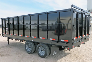 Buy 8x16 dump trailer for sale 8x16 Gooseneck Telescopic I-Beam Dump Trailer 4FT High Sides Dual 7000LB Axles 14000 GVWR Heavy - Product Image 6