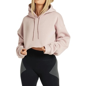 Sudadera con Capucha de Invierno para Mujer, de Alta Calidad, Bordada, Oversize, Corta, Último Diseño, Color Sólido, Moda Actual - Product Image 1