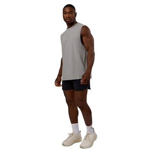 เสื้อกล้ามออกกำลังกายสีตามสั่ง ขายส่งราคาถูก ขายดี ระบายอากาศได้ดี ผ้าฝ้ายผสมสแปนเด็กซ์ ยืดหยุ่นได้ ทรงเวสต์คอกลม สไตล์ไฮสตรีท - Product Image 4