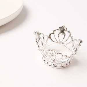 Anillo de Servilleta de Acero Inoxidable y Madera con Corona Plateada Vintage, de Lujo, para Bodas, Fiestas, Navidad y Restaurantes - Product Image 5