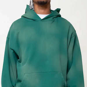 เสื้อฮู้ดดี้ผ้าฝ้าย 100% แบบปรับแต่งได้ เนื้อผ้านุ่มแบบเฟรนช์เทอร์รี่ ทรงเทอร์มอล สีซันเฟด ขอบตัดเย็บแบบพิเศษ พิมพ์ลายแบบแอซิดวอช เสื้อสเวตเชิ้ตผู้ชาย - Product Image 4