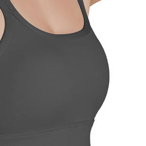 สปอร์ตบราคอตัวยูเย็บปักโลโก้ได้ตามต้องการเสื้อชั้นในออกกำลังกายโยคะไร้ตะเข็บสีทึบเสื้อชั้นในสำหรับออกกำลังกายน้ำหนักเบา - Product Image 5