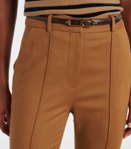 Pantalones Deportivos Premium para Mujer, Cintura Media Elástica, Corte Acampanado, 100% Algodón, Ecológicos, Transpirables, para Yoga, Verano, Decoración con Encaje, ODM - Product Image 2