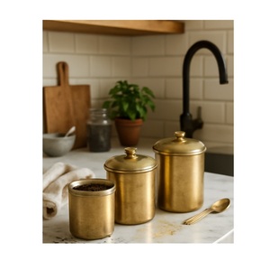 Recipientes modernos de metal para despensa, perfectos para mantener el té, café, azúcar, granos, legumbres y refrigerios frescos y organizados diariamente. - Product Image 6