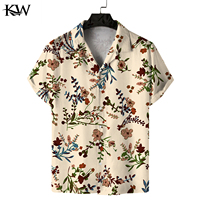 Kurzarmhemd für hawaiian ische Herren, offener Hals, Einzel knopf, Papageien-und Tier druck, Mode, Strand oberteil, Sommer 2025