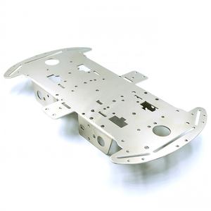 EParthub 4WD Allrad-Smart-Car-Chassis 1,5mm Allradantrieb Bodenplatte rundes Aluminium-Roboter-Tracking-Auto - Product Image 2