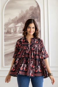 CALIDAD PREMIUM ÚLTIMO DISEÑO DE LUJO FABRICANTE INDIO ZARA TOP PERSONALIZAR PRIENTE TEMPORADA DE VERANO PURO ALGODÓN PARA MUJER WEAR - Product Image 3