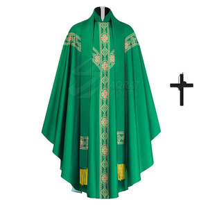 Robes d'église de haute qualité avec détails de broderie cousus à la main Robes d'église abordables avec matériau respirant et confortable - Product Image 6